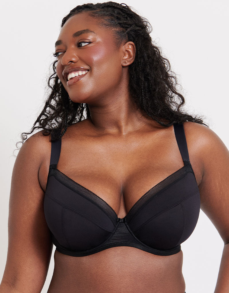 Flirtelle Josie Plunge Bra Black – Brastop US