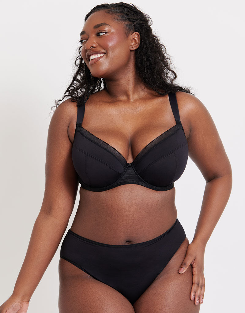 Flirtelle Josie Plunge Bra Black – Brastop US