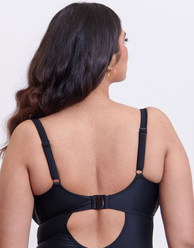 Flirtelle Maya Bay Balcony Swimsuit Black