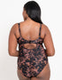 Flirtelle Maya Bay Balcony Swimsuit Black Print