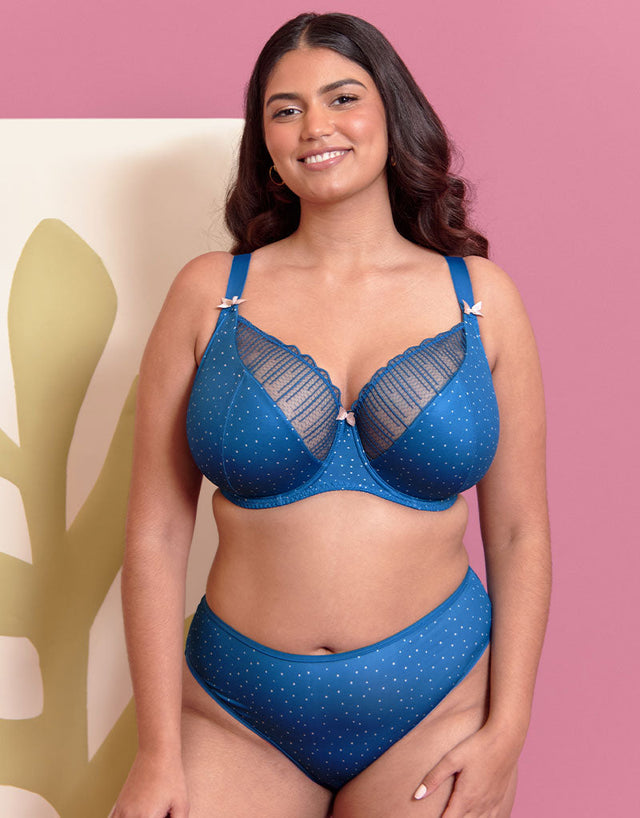Flirtelle Riley Balcony Bra Blue Print