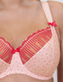 Flirtelle Riley Balcony Bra Pink Polka Dot Print