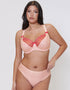 Flirtelle Riley Balcony Bra Pink Polka Dot Print