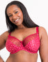 Flirtelle Riley Balcony Bra Red Hearts