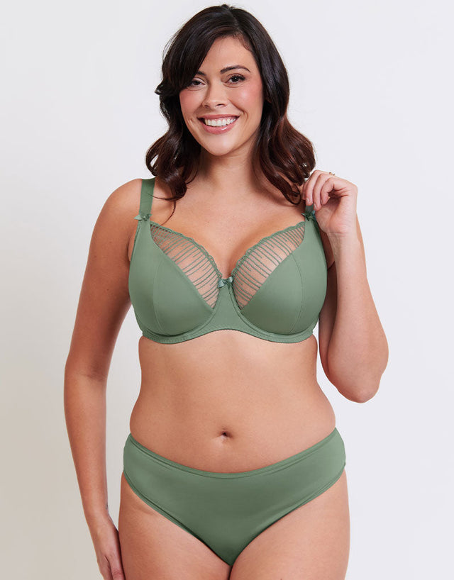 Flirtelle Riley Balcony Bra Sage Green