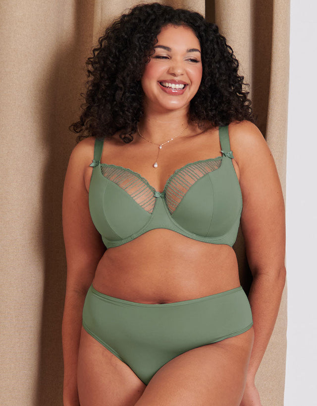 Flirtelle Riley Balcony Bra Sage Green