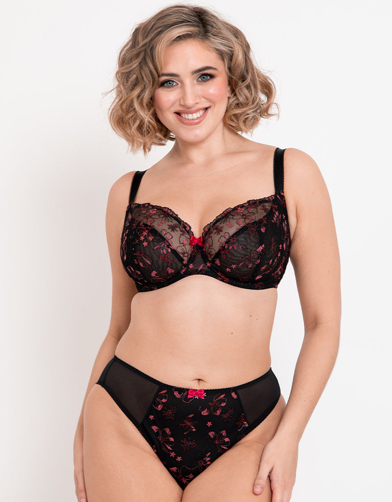 Flirtelle Rosie Brazilian Brief Black Pink – Brastop US