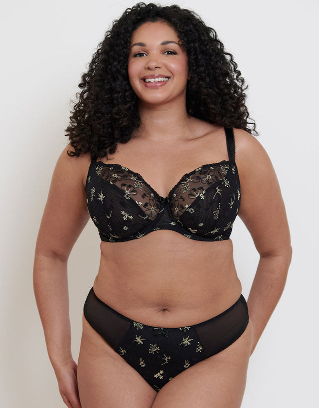 Flirtelle Rosie Brazilian Brief Black/Gold