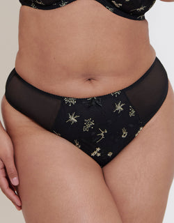 Flirtelle Rosie Brazilian Brief Black/Gold