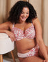 Flirtelle Rosie Balcony Bra Cream/Berry Mix