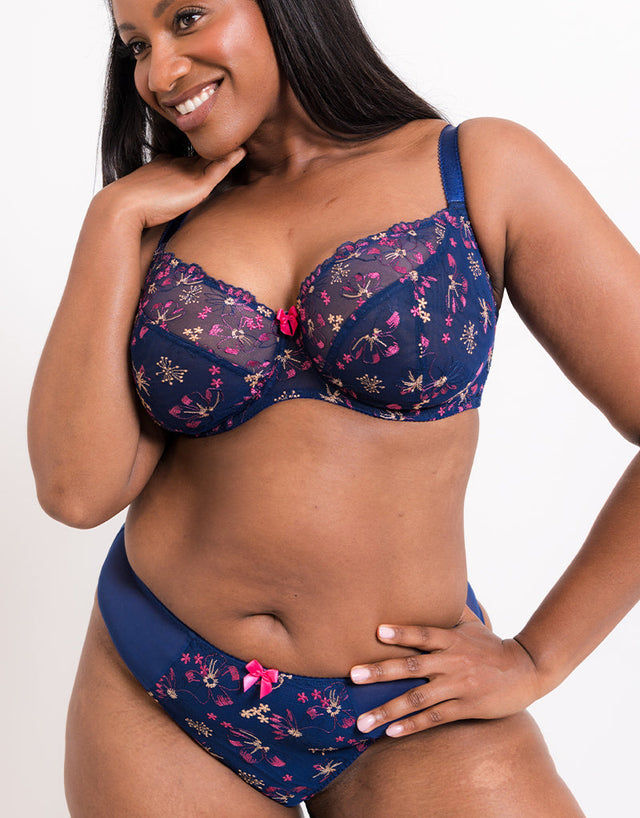 Flirtelle Rosie Balcony Bra Navy Mix