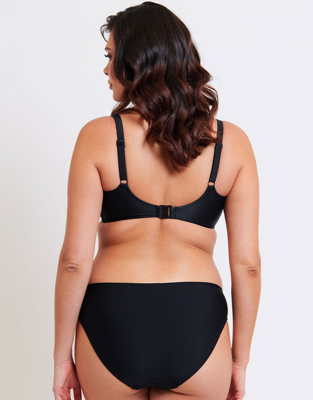 Flirtelle Salento Coast Padded Balcony Bikini Top Black