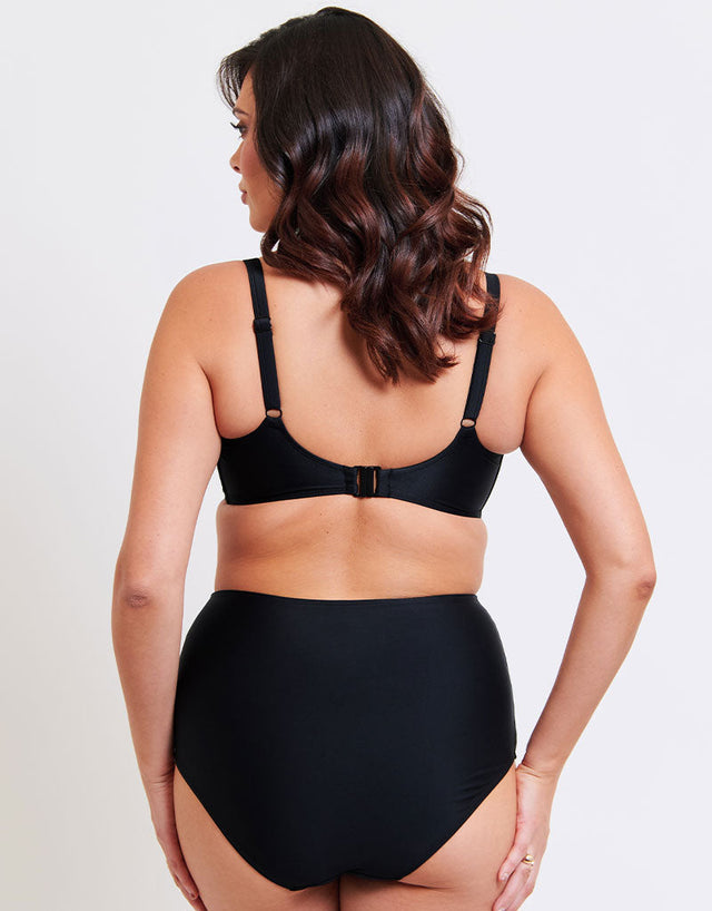 Flirtelle Salento Coast Padded Balcony Bikini Top Black