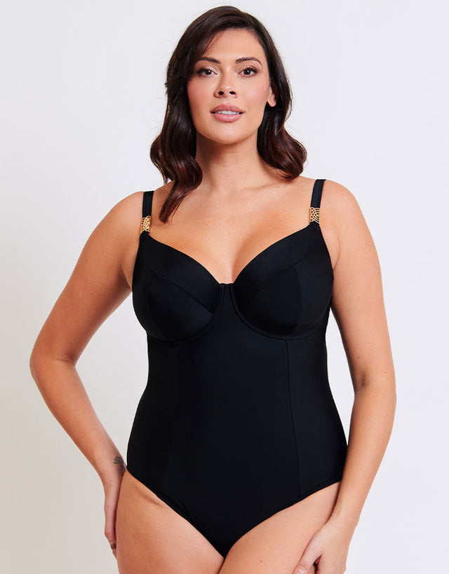 Flirtelle Salento Coast Balcony Swimsuit Black