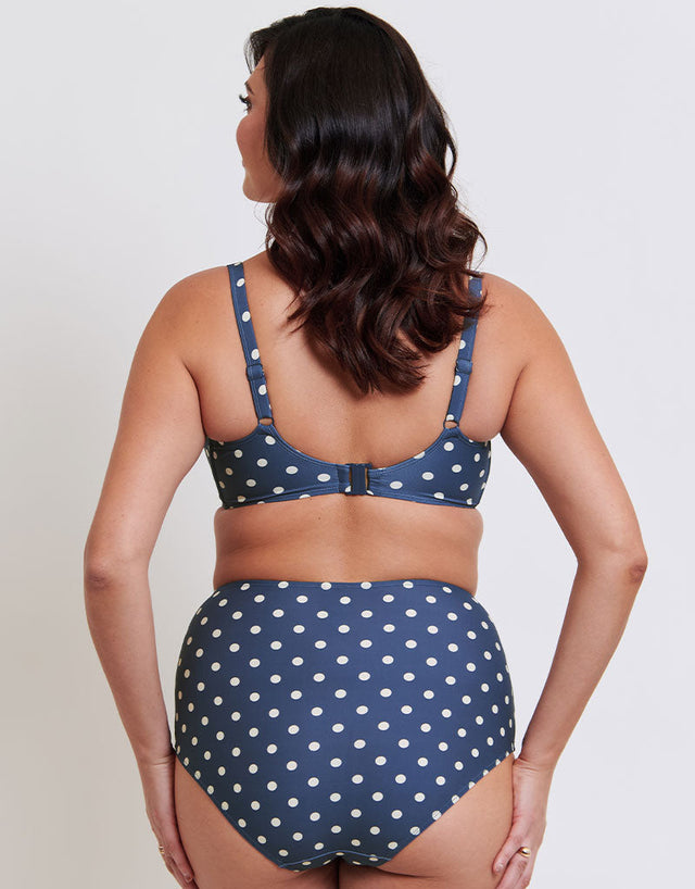 Flirtelle Salento Coast Padded Balcony Bikini Top Polka Dot Print