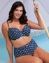 Flirtelle Salento Coast Padded Balcony Bikini Top Polka Dot Print