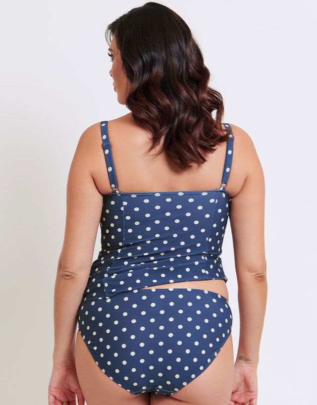 Flirtelle Salento Coast Wired Balcony Tankini Top Polka Dot Print