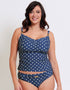 Flirtelle Salento Coast Wired Balcony Tankini Top Polka Dot Print