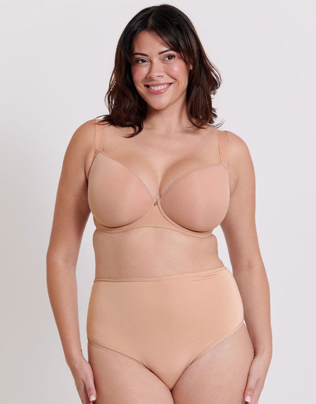 Flirtelle Spacer T-Shirt Plunge Bra Latte