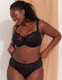 Flirtelle Swirl Balcony Bra Black