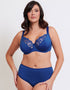 Flirtelle Swirl Balcony Bra Cobalt Blue