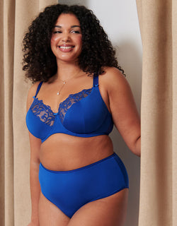 Flirtelle Swirl Balcony Bra Cobalt Blue
