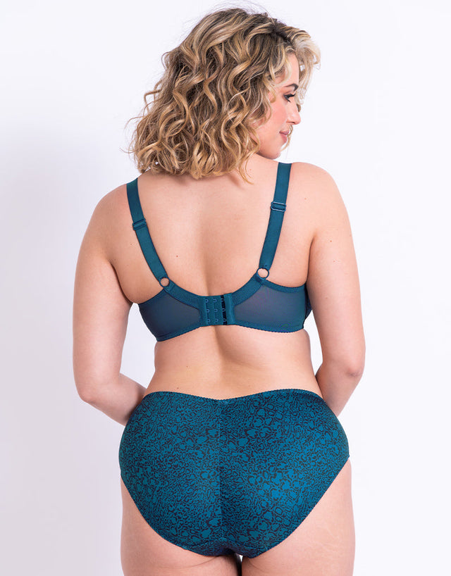 Flirtelle Swirl Balcony Bra Dark Leopard