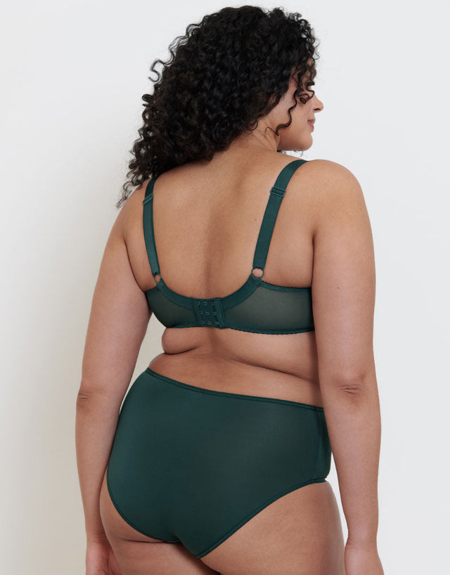 Flirtelle Swirl Balcony Bra Deep Green