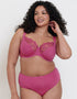 Flirtelle Swirl Balcony Bra Magenta Pink