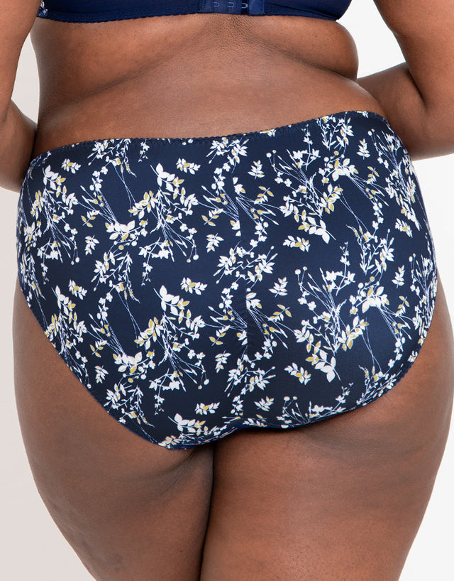 Flirtelle Swirl Brief Navy Print