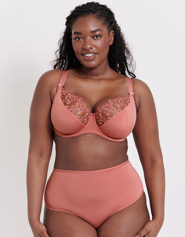 Flirtelle Swirl Balcony Bra Rose