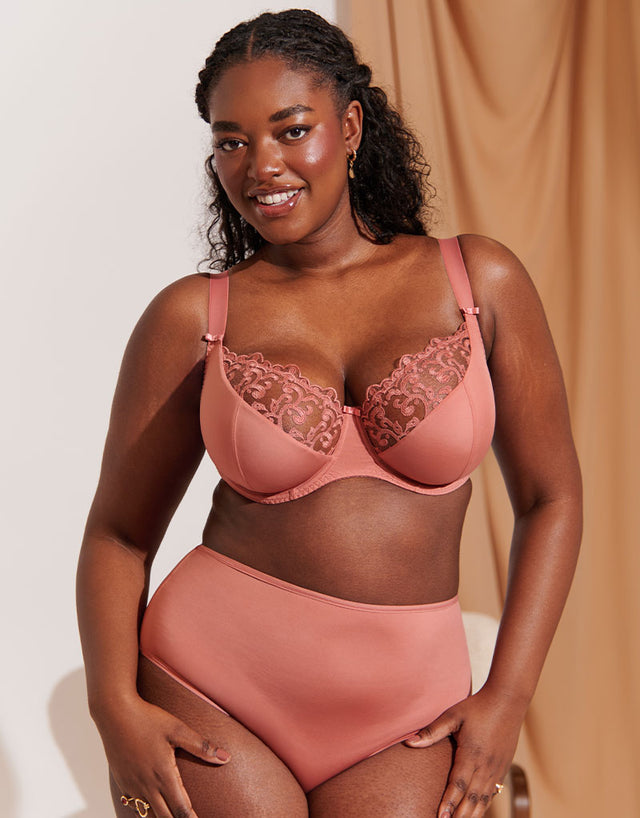 Flirtelle Swirl Balcony Bra Rose