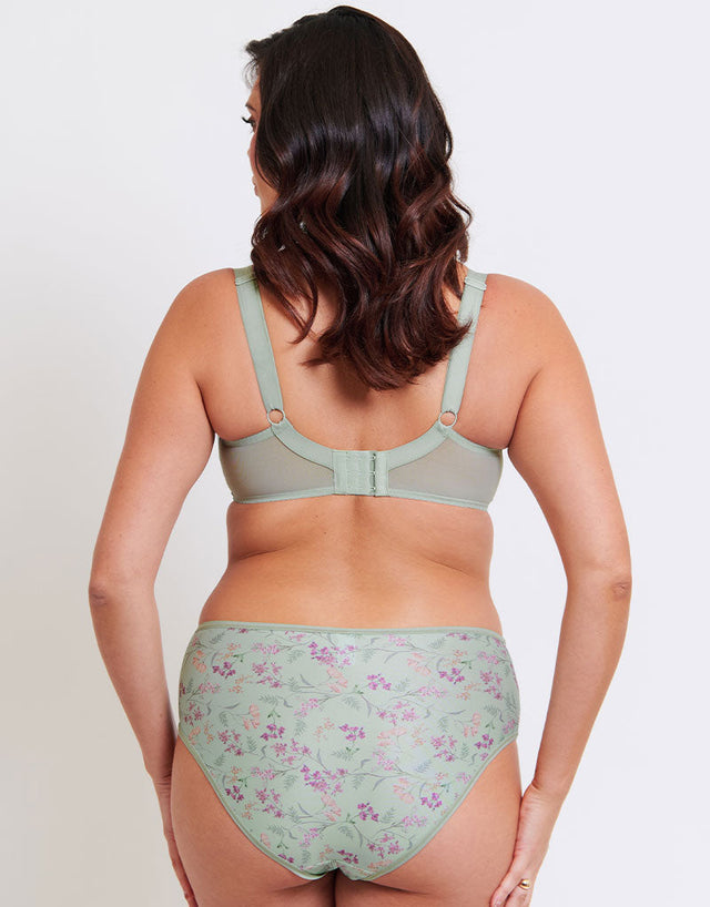Flirtelle Everyday Full Brief Sage Green Print