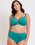 Flirtelle Swirl Balcony Bra Teal Blue