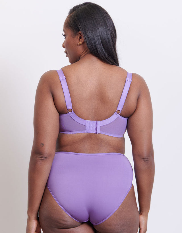 Flirtelle Swirl Balcony Bra Violet Purple