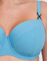 Flirtelle Verona Beach Padded Balcony Bikini Top Aqua Blue