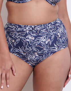 Flirtelle Verona Beach High Waist Bikini Brief Navy Print