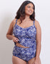 Flirtelle Verona Beach Balcony Tankini Top Navy Print