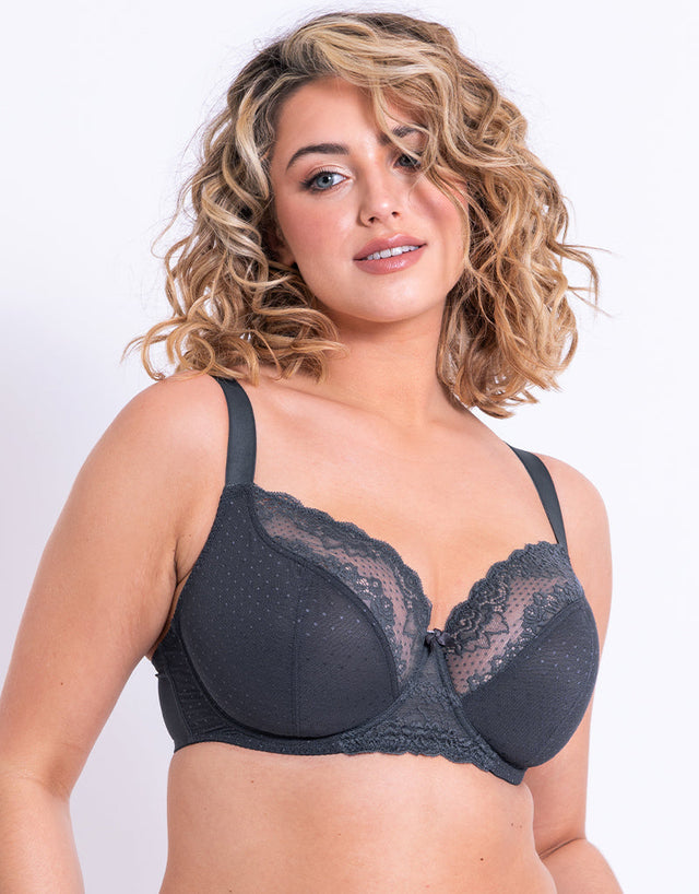 Flirtelle Viola Balcony Bra Dark Grey