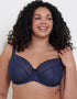 Flirtelle Viola Geo Balcony Bra Navy Blue