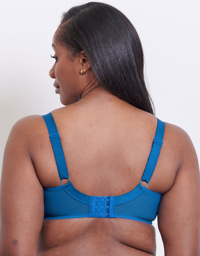Flirtelle Viola Geo Balcony Bra Peacock Blue
