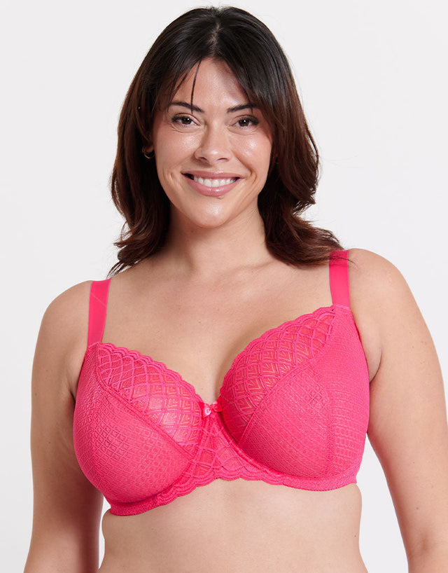 Flirtelle Viola Geo Balcony Bra Pink
