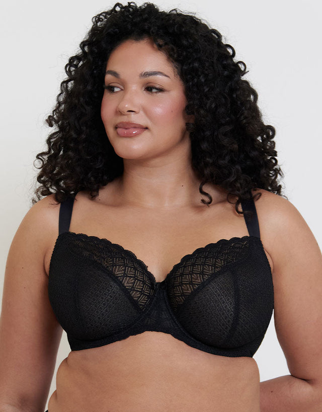 Flirtelle Viola Geo Balcony Bra Black