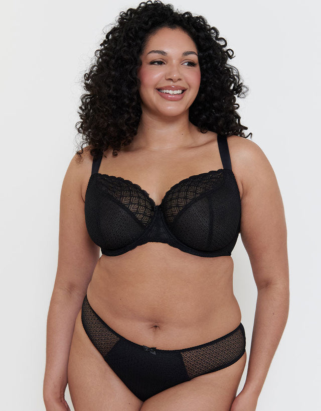 Flirtelle Viola Geo Balcony Bra Black