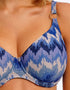 Freya Arizona Wave Plunge Bikini Top Coastline Blue Print