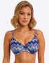 Freya Arizona Wave Plunge Bikini Top Coastline Blue Print