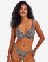 Freya Fiji Falls High Apex Plunge Bikini Top Black Stripe