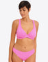 Freya Jewel Cove High Apex Plunge Bikini Top Stripe Raspberry