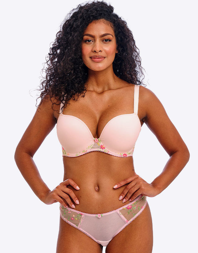 Freya Love Crush Moulded Plunge Bra Pink Champagne