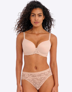 Freya Offbeat Moulded Plunge Bra Natural Beige